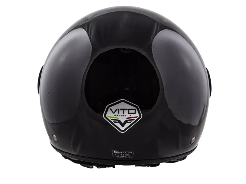 Scooterhelm Vito Loreto Glans Zwart - MAAT: M