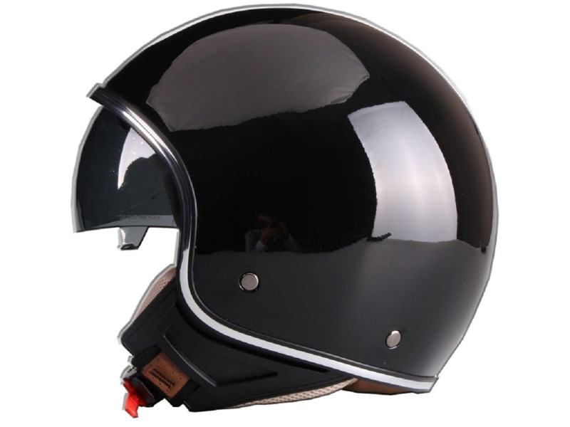 Scooterhelm Vito Special Glans Zwart S