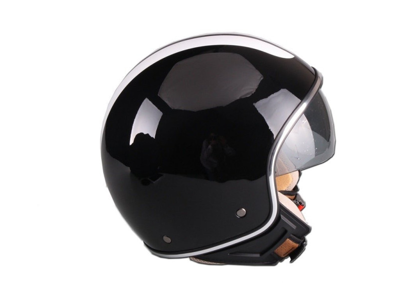 Scooterhelm Vito Special Glans Zwart S