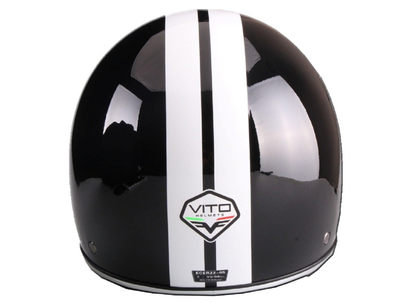 Scooterhelm Vito Special Glans Zwart S