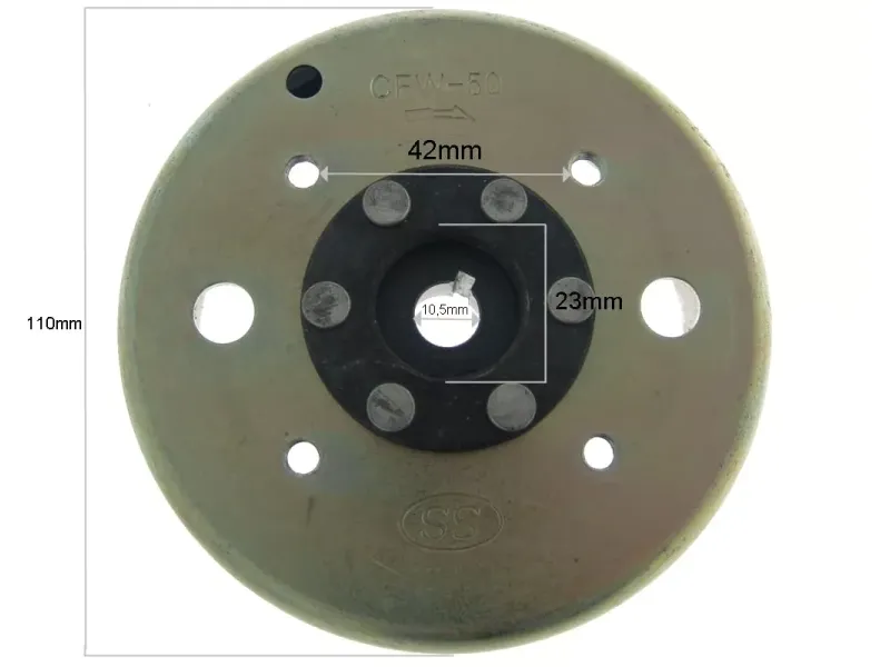 Ontsteking met vliegwiel China 4T / GY6 / Retro / AGM / Kymco / Peugeot