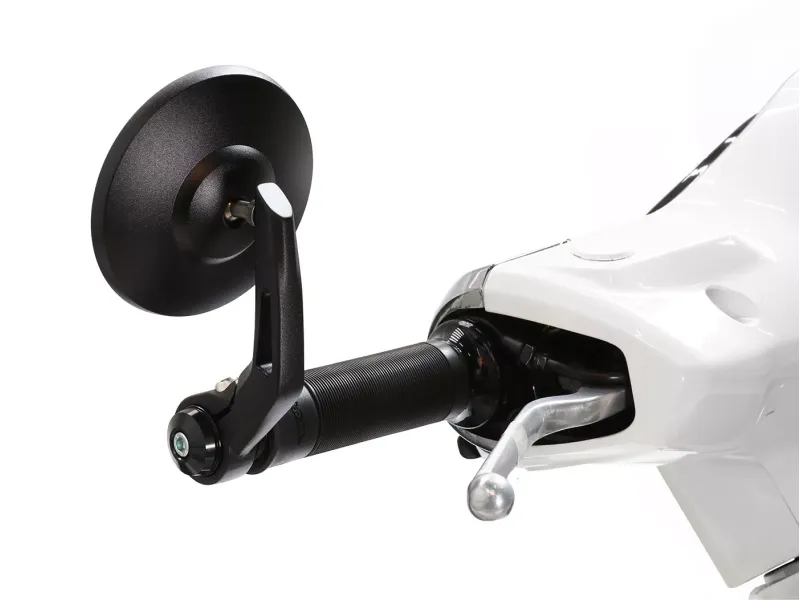Spiegelset MOTO NOSTRA 1400- Stuuruiteinden Aluminium- Ø=95mm- Mat Zwart Geanodiseerd- E Gemarkeerd