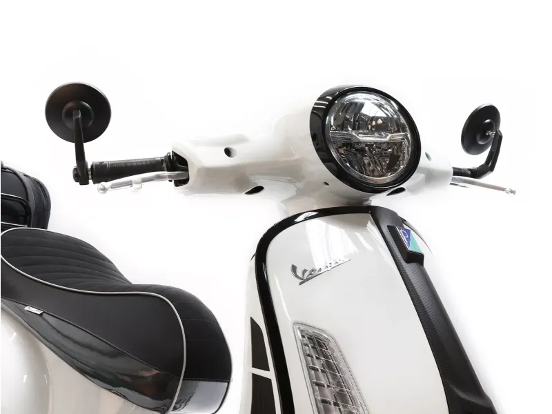 Spiegelset MOTO NOSTRA 1400- Stuuruiteinden Aluminium- Ø=95mm- Mat Zwart Geanodiseerd- E Gemarkeerd