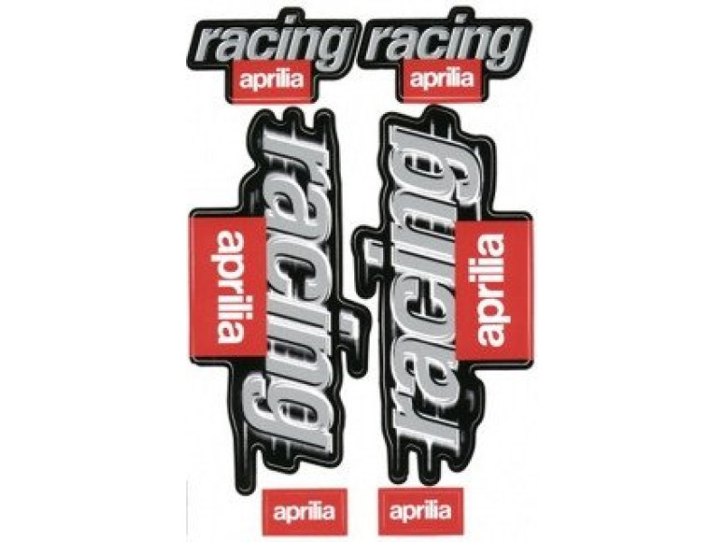 Sticker set - Aprilia racing zwart 6 delig