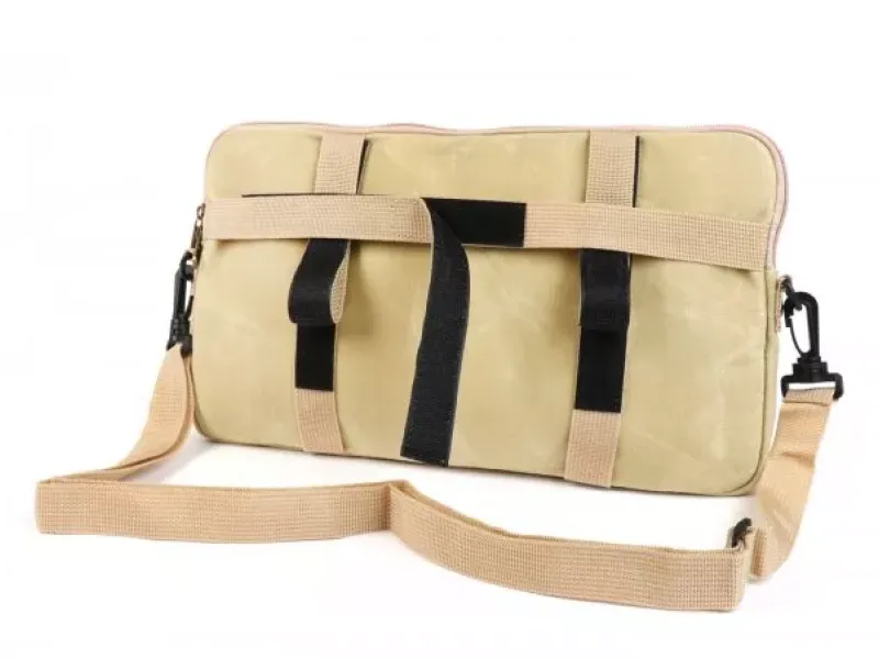 Tas Voor Bagageruimteklep (Incl. Bekerhouder) Moto Nostra Classic Waxed Canvas Geschikt Voor B.V. Vespa Lambretta Gtv Gts Hpe Supertech Touring  Beige