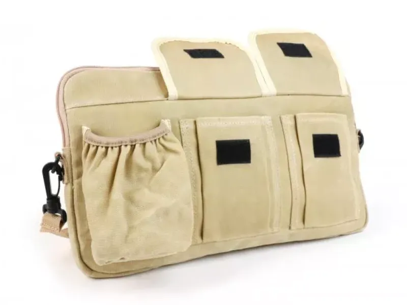 Tas Voor Bagageruimteklep (Incl. Bekerhouder) Moto Nostra Classic Waxed Canvas Geschikt Voor B.V. Vespa Lambretta Gtv Gts Hpe Supertech Touring  Beige