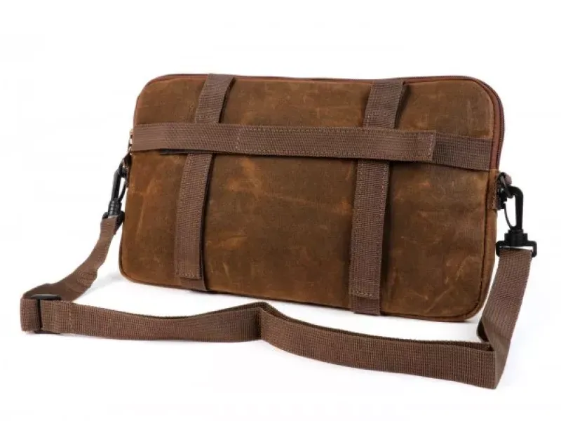 Tas Voor Bagageruimteklep (Incl. Gsm Hoesje (Tot 6,2 Inch Bijv. IPhone 11) Moto Nostra Classic Waxed Canvas Geschikt Voor B.V. Vespa Lambretta Gtv Gts Hpe Supertech Touring  Bruin