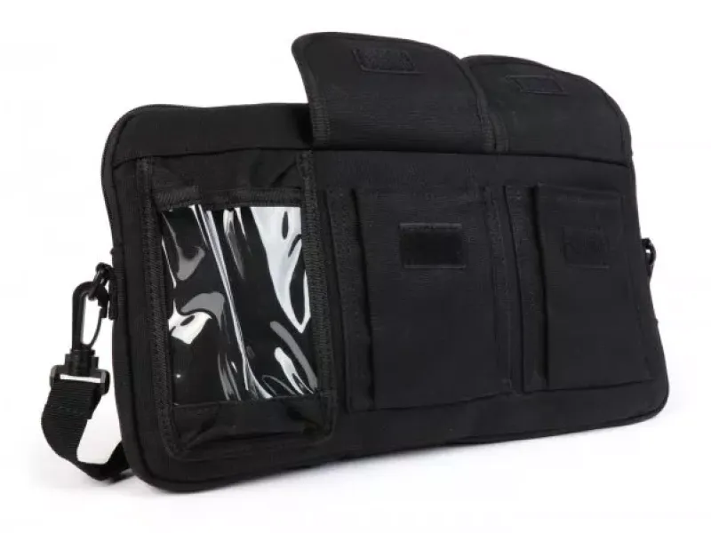 Tas Voor Bagageruimteklep (Incl. Gsm Hoesje (Tot 6,2 Inch Bijv. IPhone 11) Moto Nostra Classic Waxed Canvas  Geschikt Voor b.v. Vespa Lambretta Gtv Gts Hpe Supertech Touring  Zwart