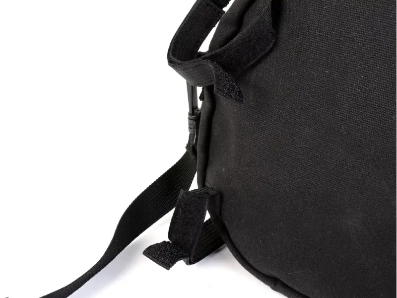 Tas Voor Reservewielhouder (incl. Bekerhoud MOTO NOSTRA Classic 'Waxed Canvas' Geschikt Voor b.v. Vespa, Lambretta Zwart
