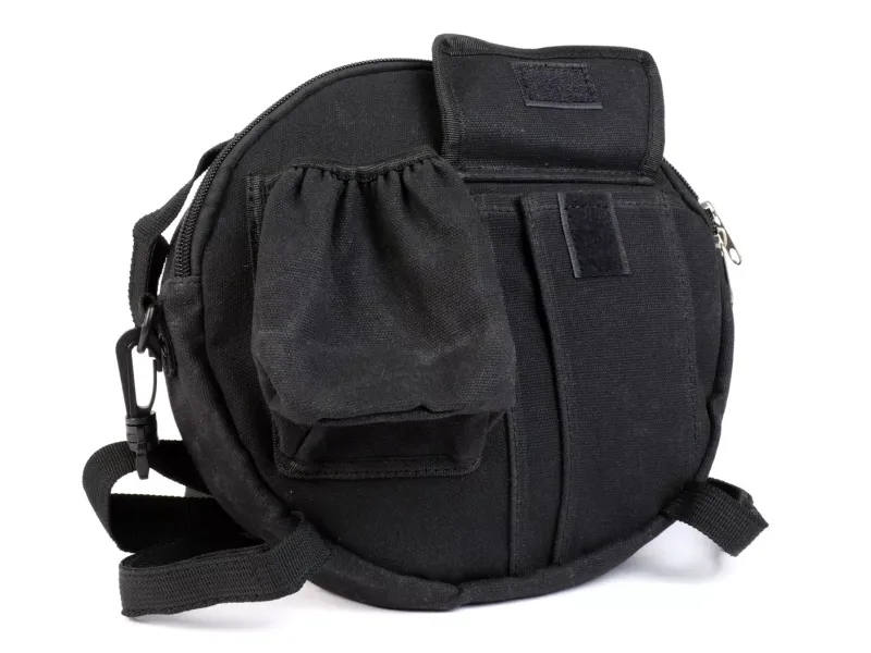 Tas Voor Reservewielhouder (incl. Bekerhoud MOTO NOSTRA Classic 'Waxed Canvas' Geschikt Voor b.v. Vespa, Lambretta Zwart