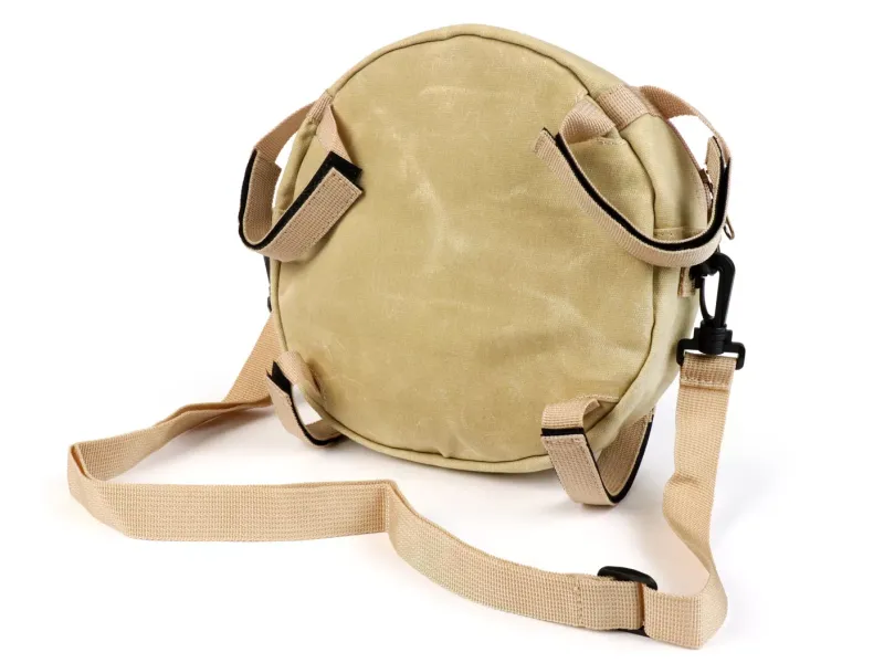 Tas Voor Reservewielhouder incl. GSM Hoesje Tot 6,2 Inch, bijv. iPhone 11)) MOTO NOSTRA Classic 'Waxed Canvas' Geschikt Voor b.v. Vespa, Lambretta Beige