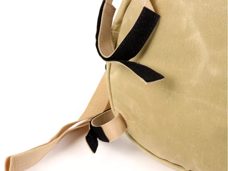 Tas Voor Reservewielhouder incl. GSM Hoesje Tot 6,2 Inch, bijv. iPhone 11)) MOTO NOSTRA Classic 'Waxed Canvas' Geschikt Voor b.v. Vespa, Lambretta Beige