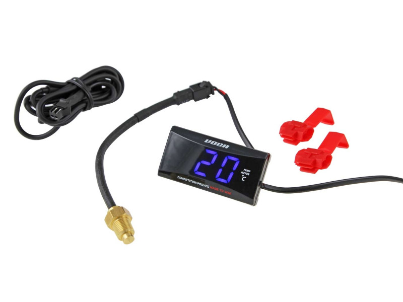 Temperatuur meter Voca - Mini model met verlichting - Rood