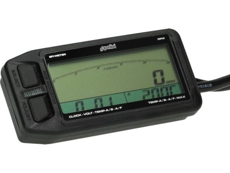Toerenteller incl. Temperatuurmeter Polini (2t+4T)