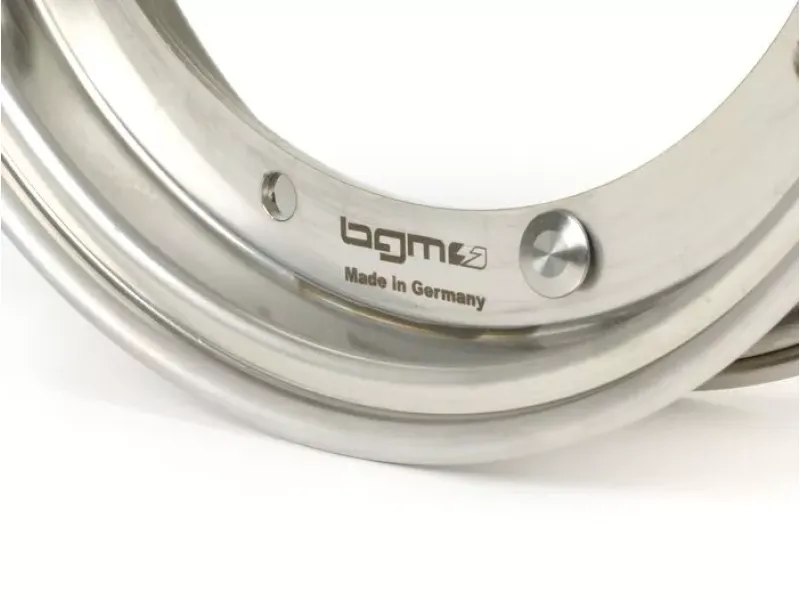 velg  BGM pro 2.10 10 inch  vespa (type px)   vespa smallframe v50, 50n, special, pv, et3, pk50 125 (s/xl/xl2), largeframe px, t5, sprint, rally, gt/ gtr, lml star, deluxe   roestvrij staal, 