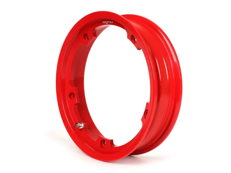 velg  BGM pro tubeless 2.10 10 inch, aluminium  vespa (type px)   vespa smallframe v50, 50n, special, pv, et3, pk50 125 (s/xl/xl2), largeframe px, t5, sprint, rally , gt/gtr, lml star, deluxe   rood