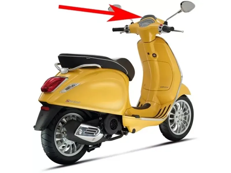 Stuurkap spoiler - Vespa Sprint/Primavera - Mat Zwart