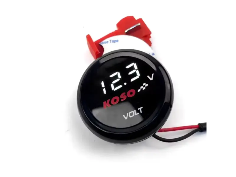 Koso voltmeter LED digitaal Universeel - Wit (Piaggio, Vespa, Peugeot, Kymco, Sym etc.)