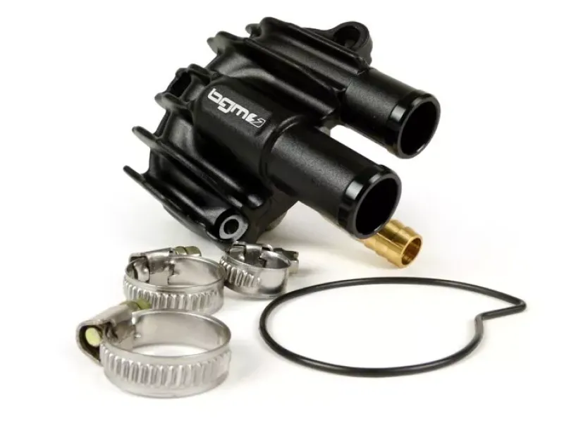 waterpompdeksel  BGM pro faster flow  vespa gt, gts, gtl, gtv 125 300, gts300 hpe   zwart geanodiseerd