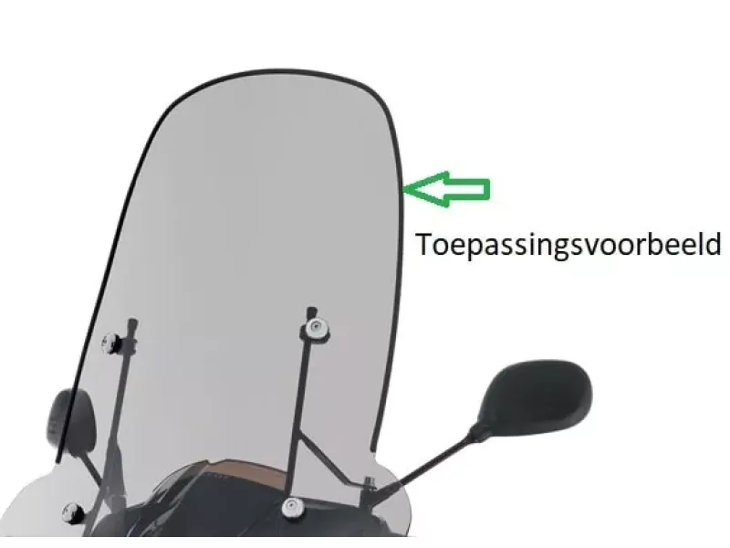 Sierstrip / Beschermstrip windscherm (zwart, per meter)
