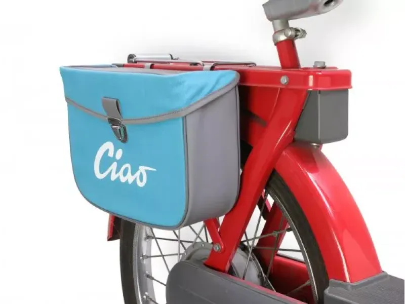 Zadeltas Moto Nostra Ciao Turquoise Grijs
