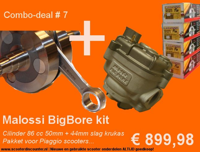 # 6 - Malossi Big Bore kit Piaggio scooters 86cc Cilinder+Krukas