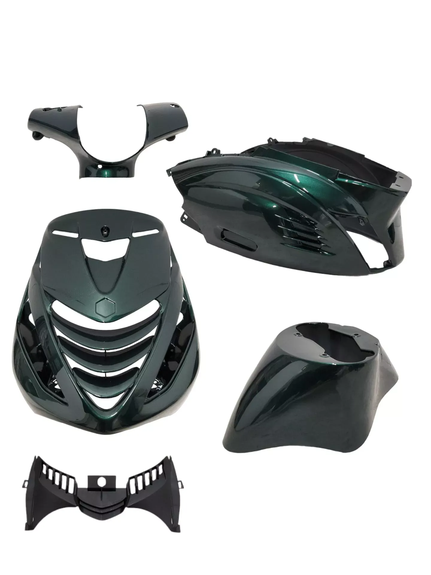 Kappenset RS-1 (jaguar green ) Piaggio Zip2000 Model SP 5-delig