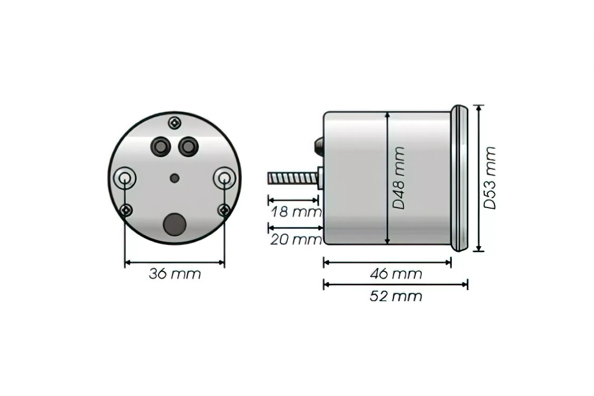 Brandstofmeter Koso  Digital D48 Rode Verlichting