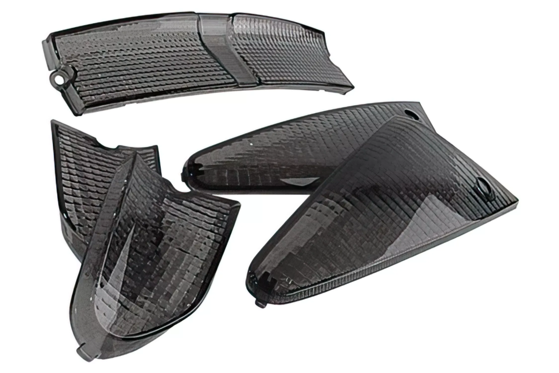 Knipperlicht Set STR8 (4) Met Achterlicht Aprilia SR50 (Voor 1997) Zwart Transparant