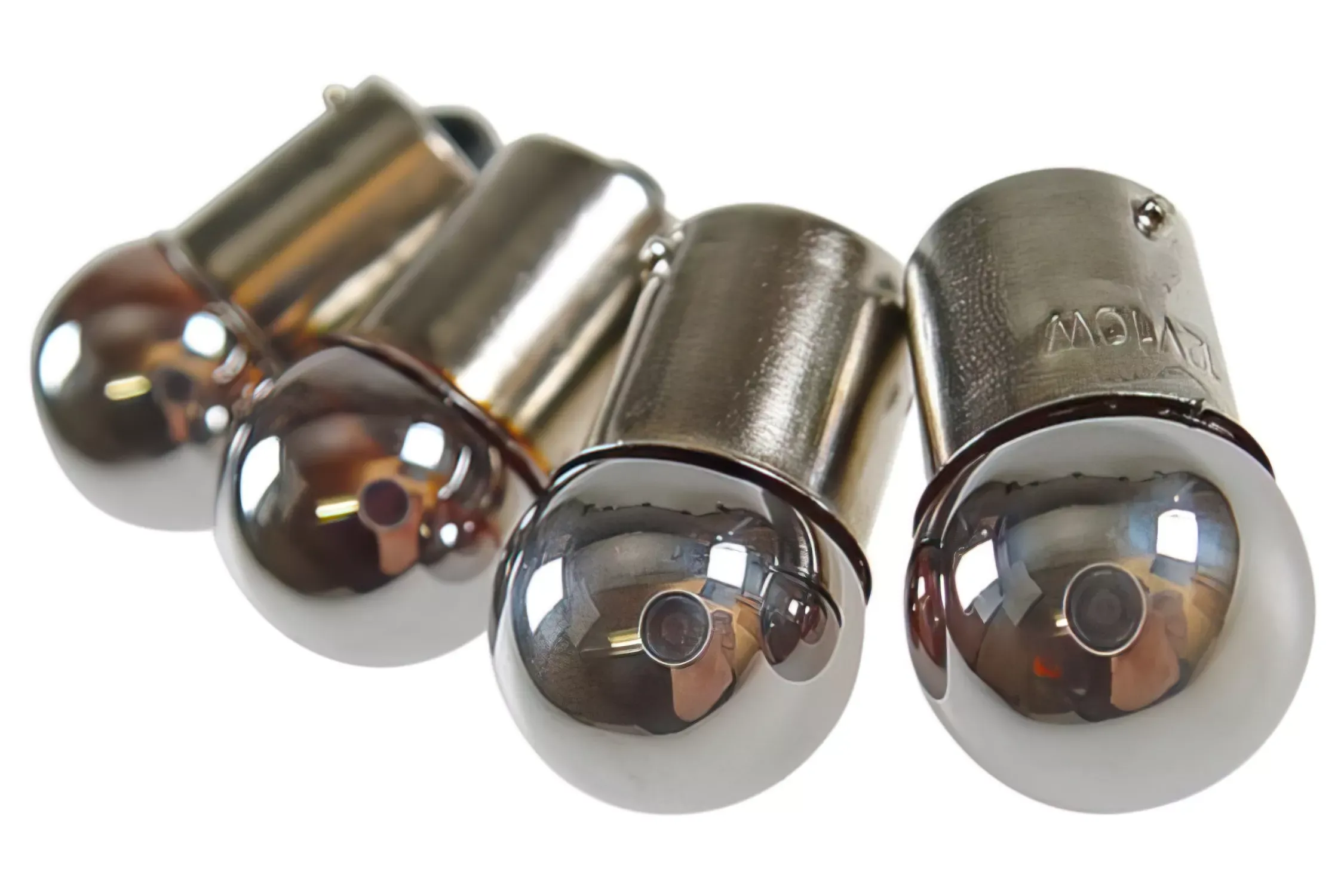 Controlelampjes STR8 (X4) BA15S 12V / 10W - 12V / 21W Chroom / Oranje