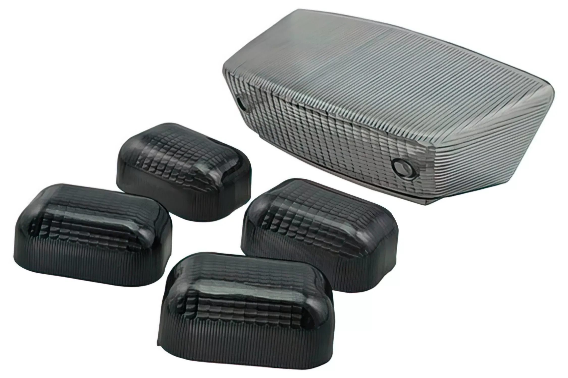 Indicatorlens Set STR8 (4) Met Achterlicht Yamaha Slider / MBK Stunt NA 2004 Zwart