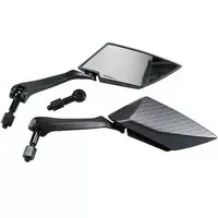 Spiegelset Koso TT, 2 Stuks. (Rh + Lh), Carbon Look/Zwart glas, M8 Raad