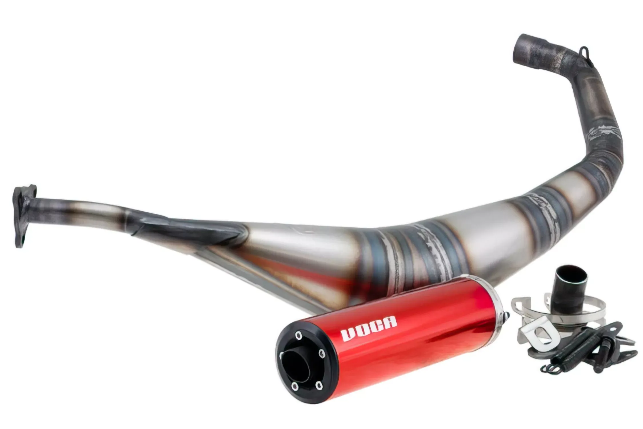 Uitlaat Voca Warrior 50-70CC Rode Geluiddemper Yamaha DT / X-Limit