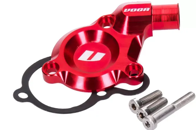 Waterpomp Deksel Voca CNC Rood Derbi Euro 3