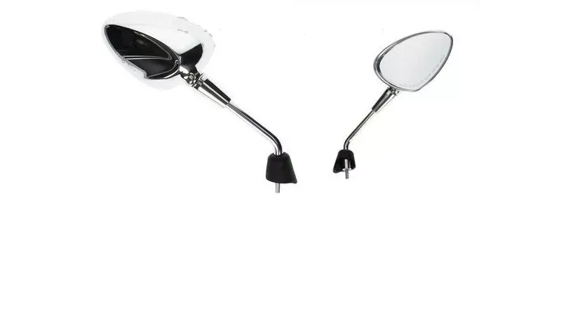 Spiegelset Vespa Sprint chroom links + rechts (kort)