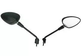 Spiegelset Vespa Sprint mat zwart links + rechts (lang)