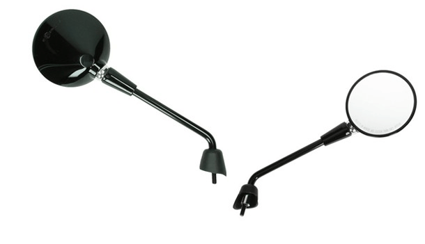 Spiegelset Vespa Primavera/GTS glans zwart links + rechts (lang)