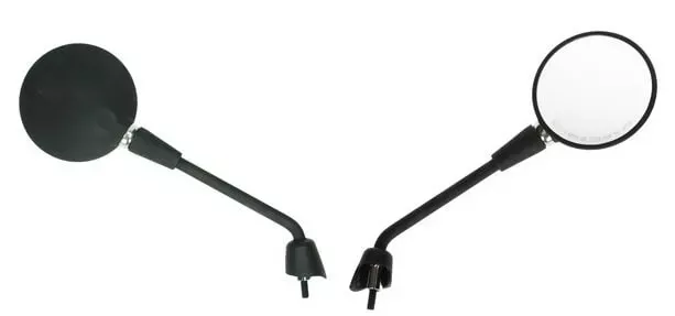 Spiegelset Vespa Primavera/GTS mat zwart links + rechts (lang)