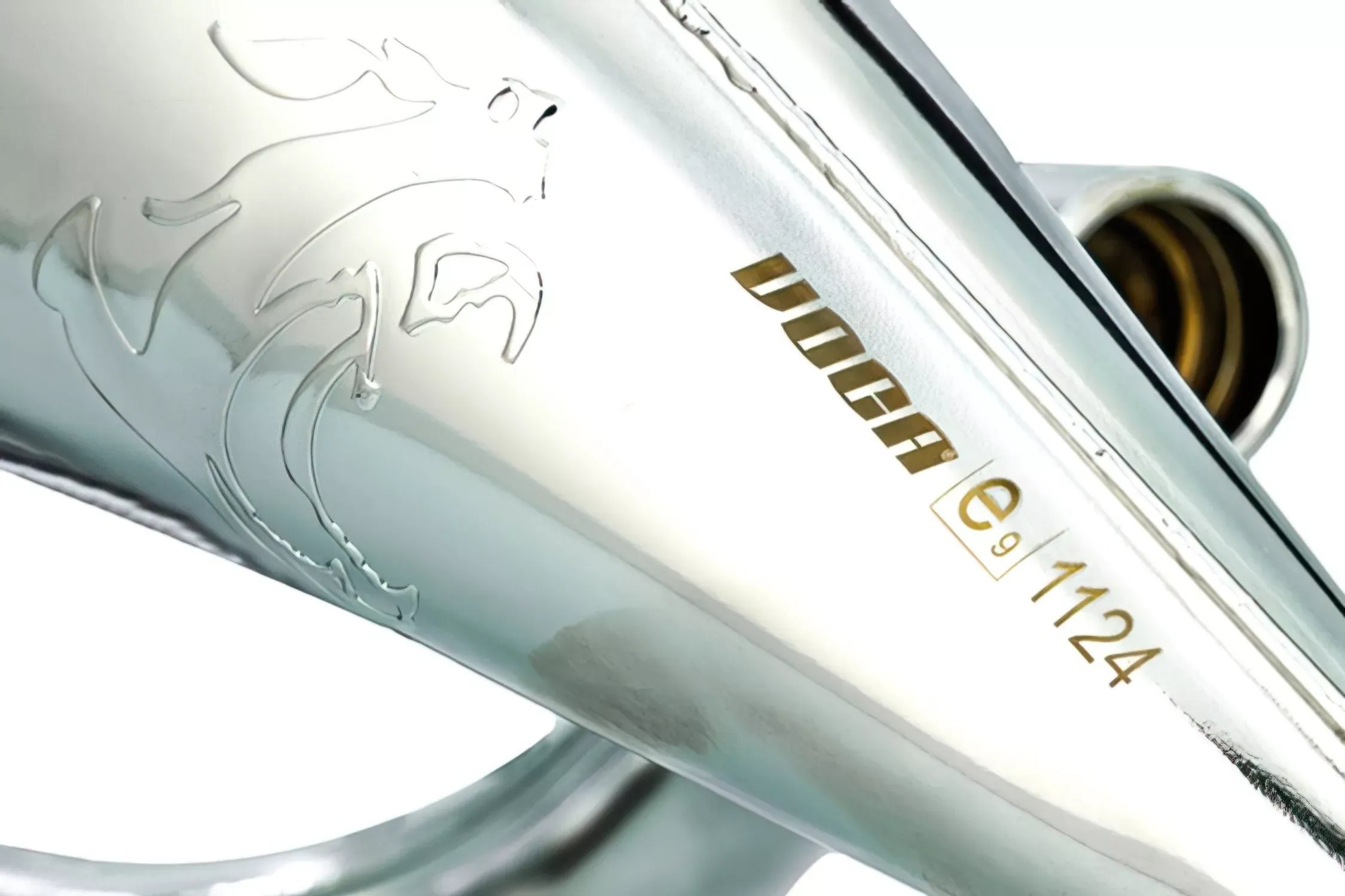 Uitlaat Voca Cross Verchroomd 50 / 70CC CE Rood Aprilia SX / Derbi DRD