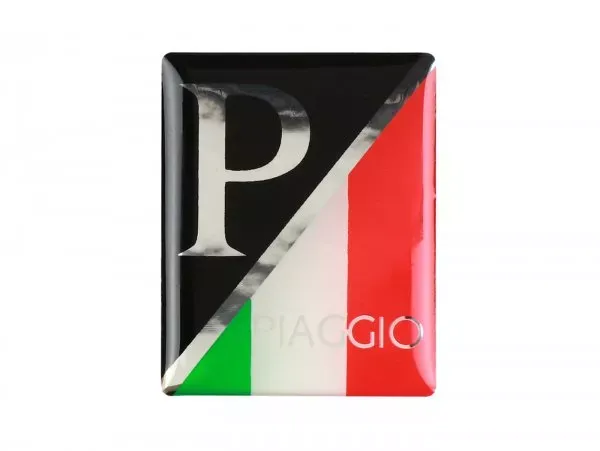 3d Sticker Badge Claxon Deksel Oem Kwaliteit Vespa Piaggio Rechthoekig  Vespa Px Lusso Arcobaleno ( 2001)