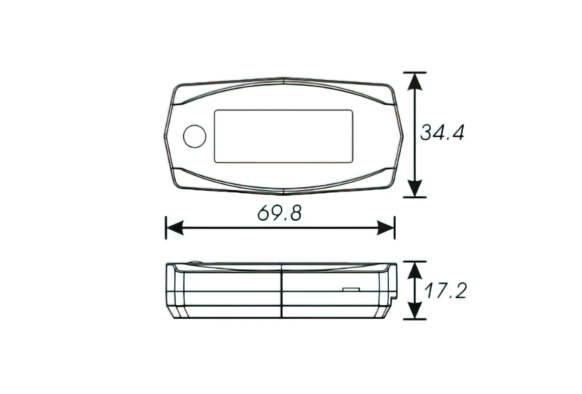 Tachometer Koso Mini 4 Zwart