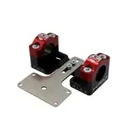 Stuurklemmen 28mm Met Dashboardhouder KRM Zwart / Rood