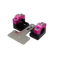 Stuurklemmen 28mm Met Dashboardhouder KRM Zwart / Roze