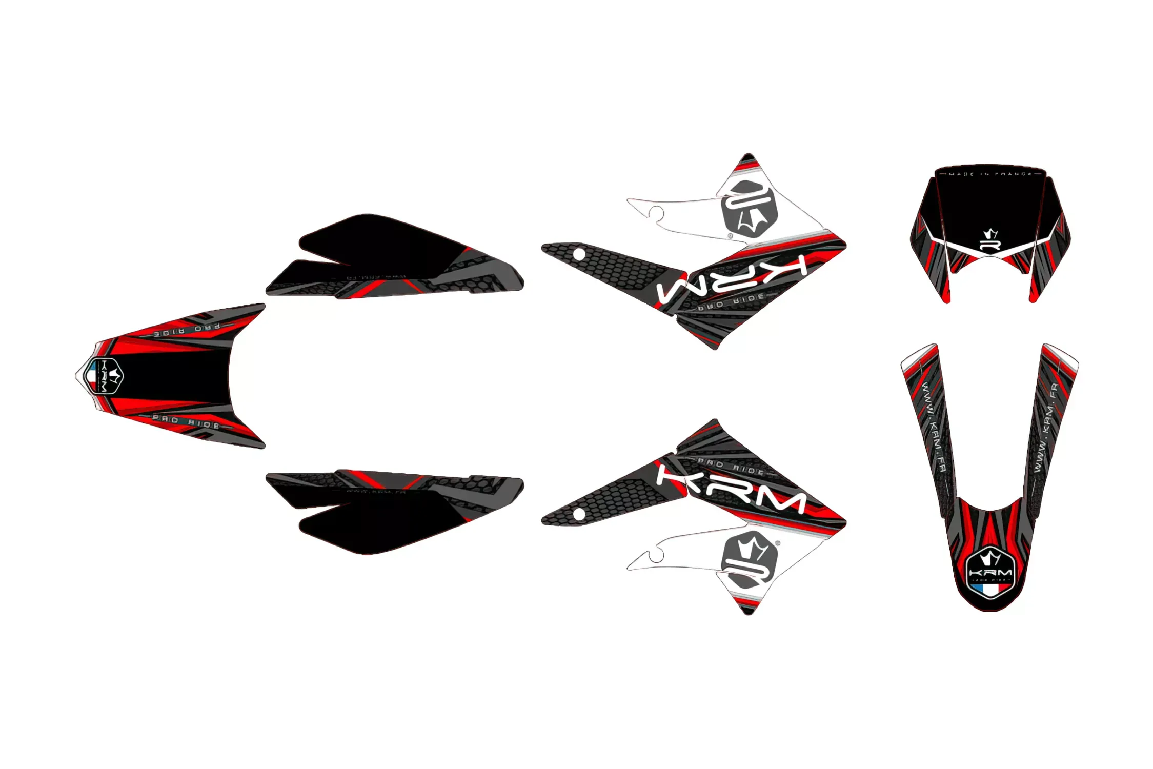 Stickerset KRM Rood Derbi  X-treme 2011 - 2017