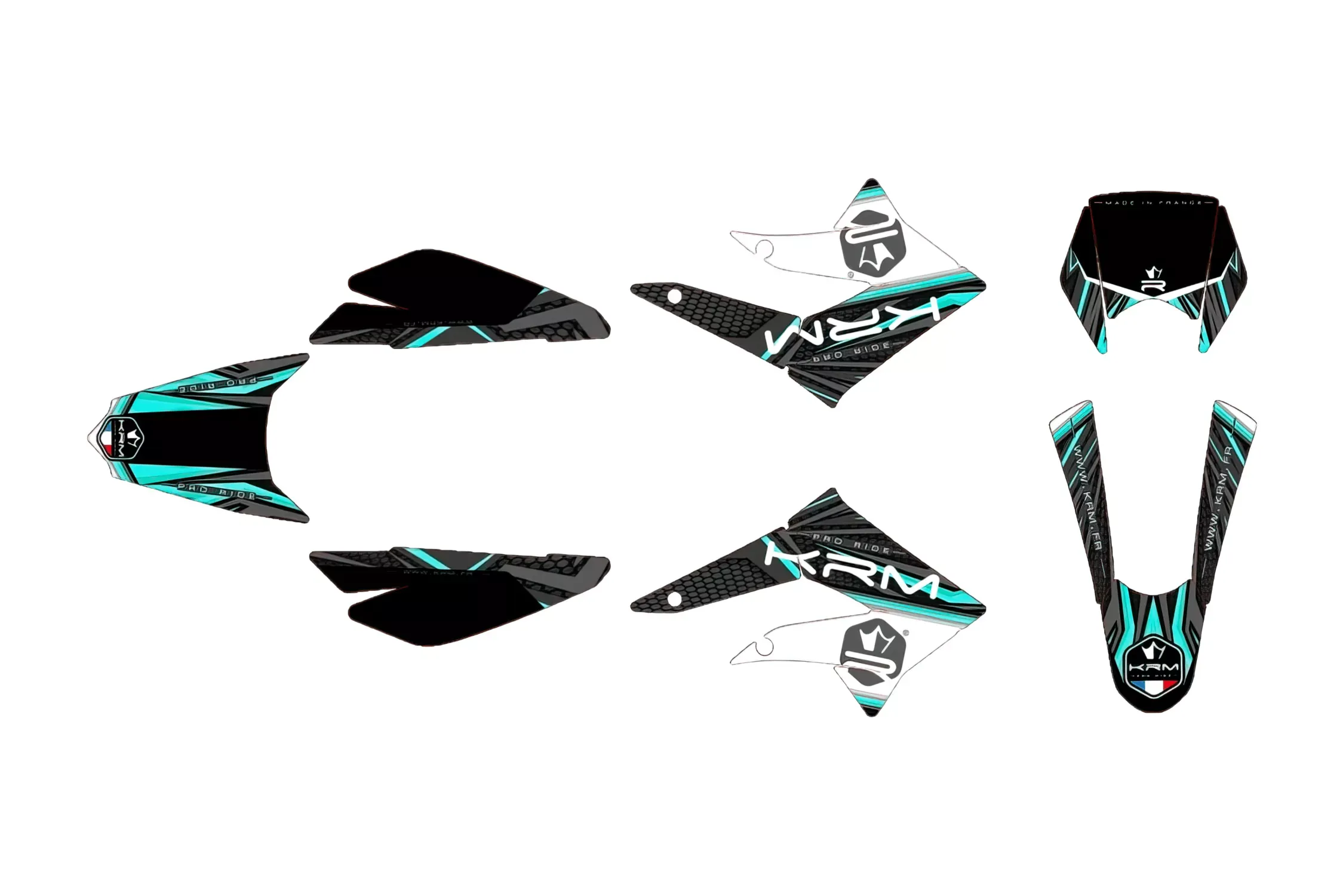 Stickerset KRM Turquoise Derbi  X-reme 2011 - 2017