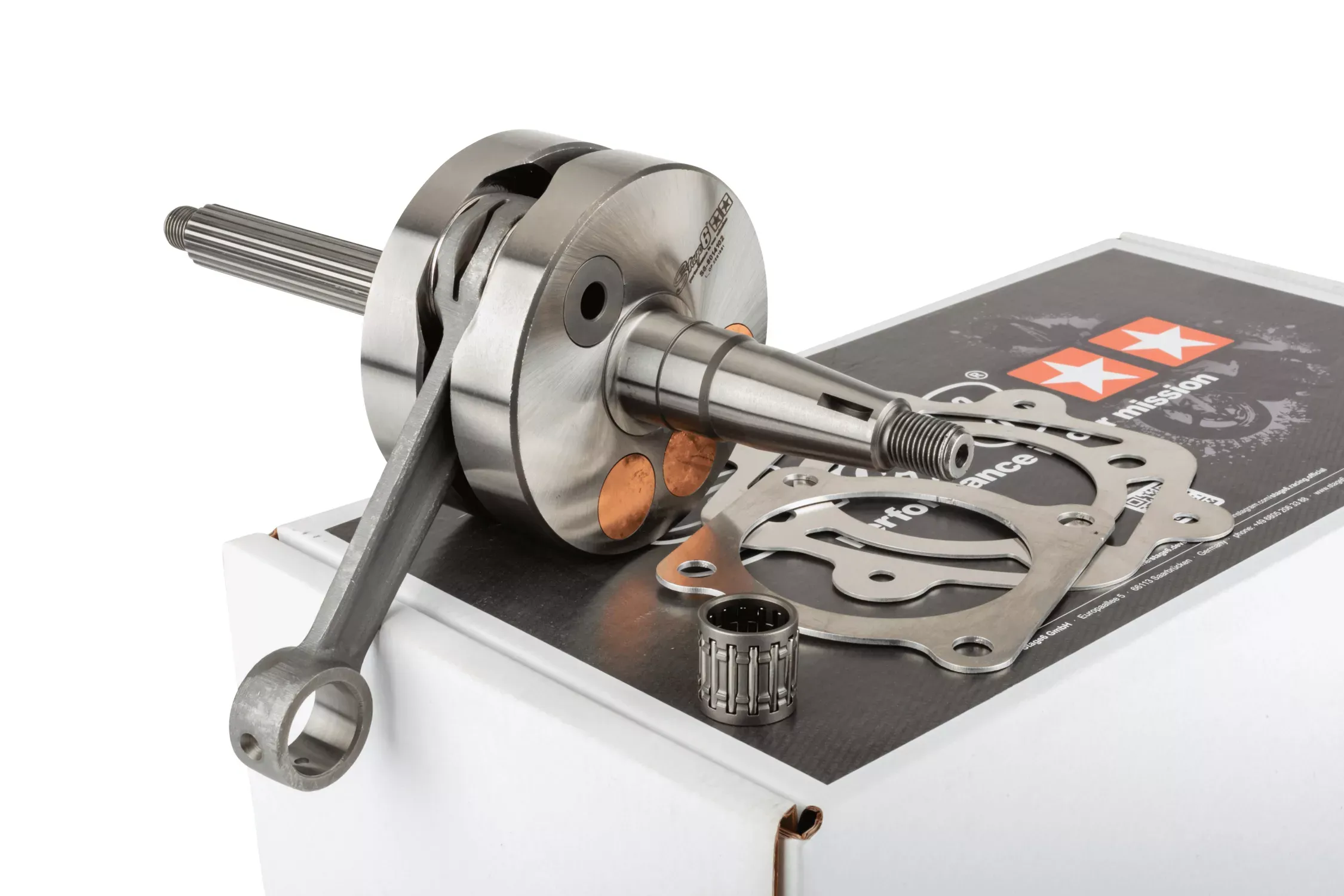 Krukas Stage6 HPC Slag 55MM / Drijfstang 105MM Piaggio / Gilera 125 - 180 2-Takt