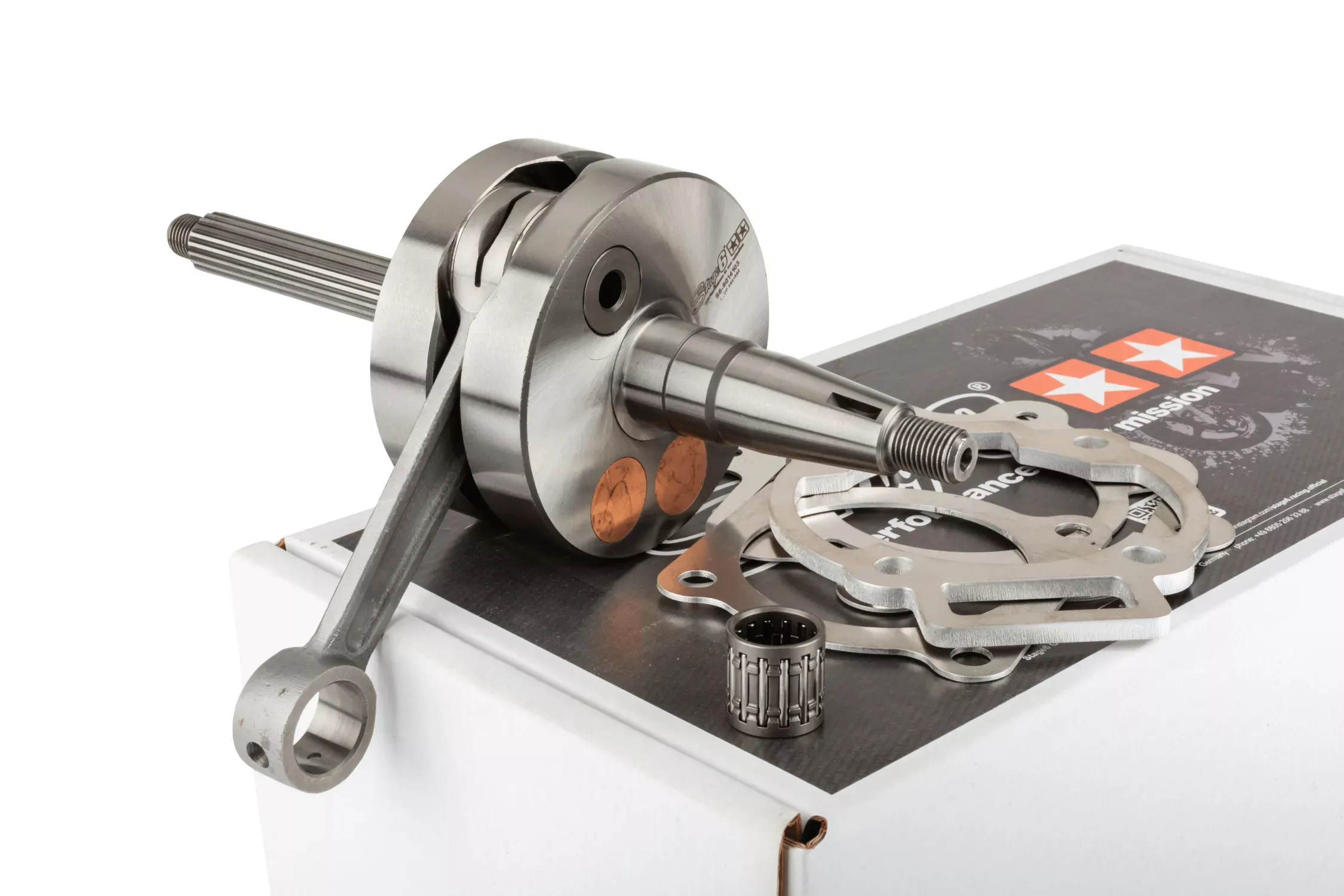 Krukas Stage6 HPC Slag 55MM / Drijfstang 110MM Piaggio / Gilera 125 - 180 2-Takt