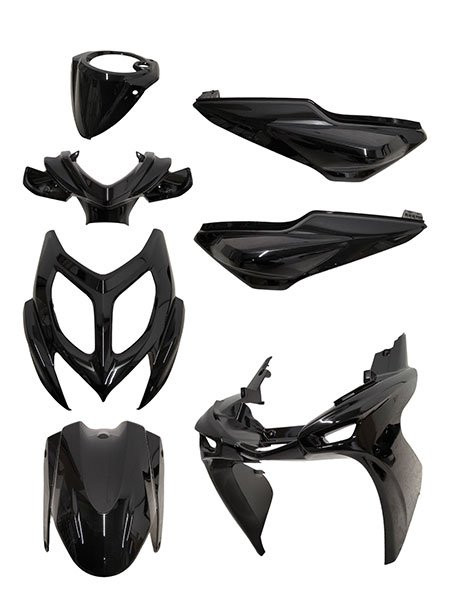 Kappenset Yamaha Aerox 2013 zwart mat