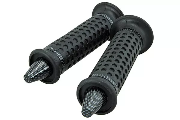 Grips STR8 Konik Kegelvormige Eindkappen Zwart / Carbon  Look