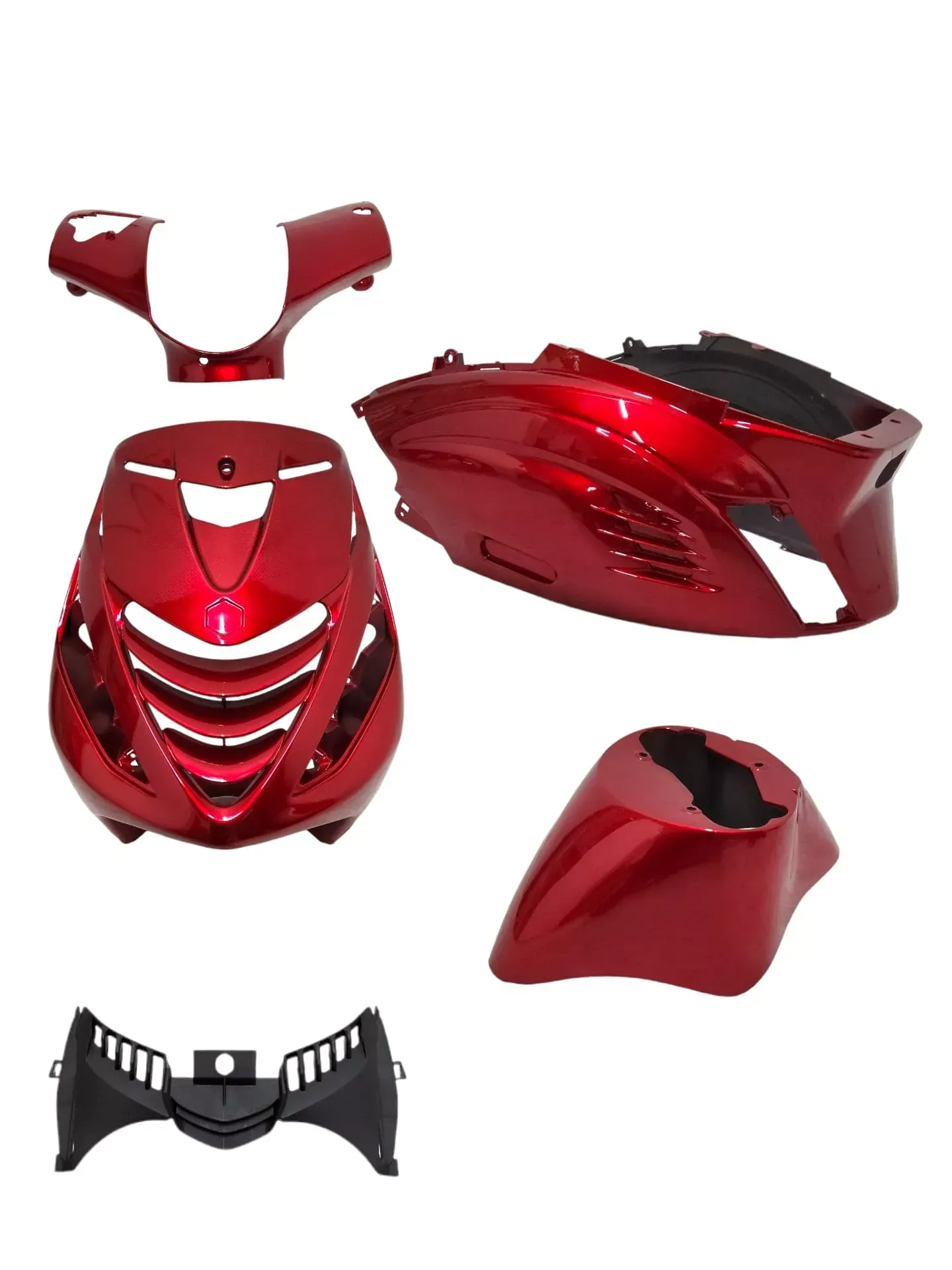 Kappenset RS-1 (rood bordeaux ) Piaggio Zip2000 Model SP 5-delig